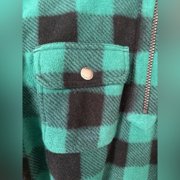 Chaps Women’s Green/Black Buffalo Plaid Fleece Quarter Zip-up. Size: Medium. - Picture 6 of 16